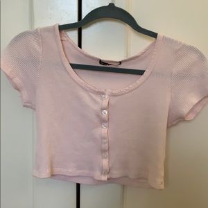 Brandy Melville zelly crop top in a rosy pink